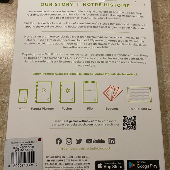 Rocketbook Core Smart Notebook 6”x8.8” - Picture 2 of 2